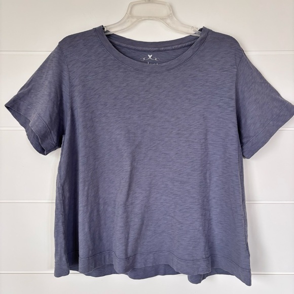 Velvet by Graham & Spencer Gray Cotton Vintage Slub Short Sleeve Tee Large - Picture 1 of 9